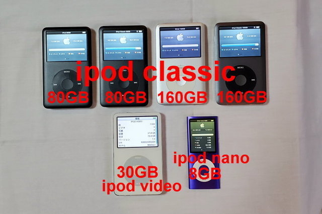 iPod classic 第7世代 160GBからSD256GBにシルバー 銀 佳